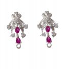attractive Multi CZ 925 Solid Sterling Silver Multi Earring genuine Designer US
