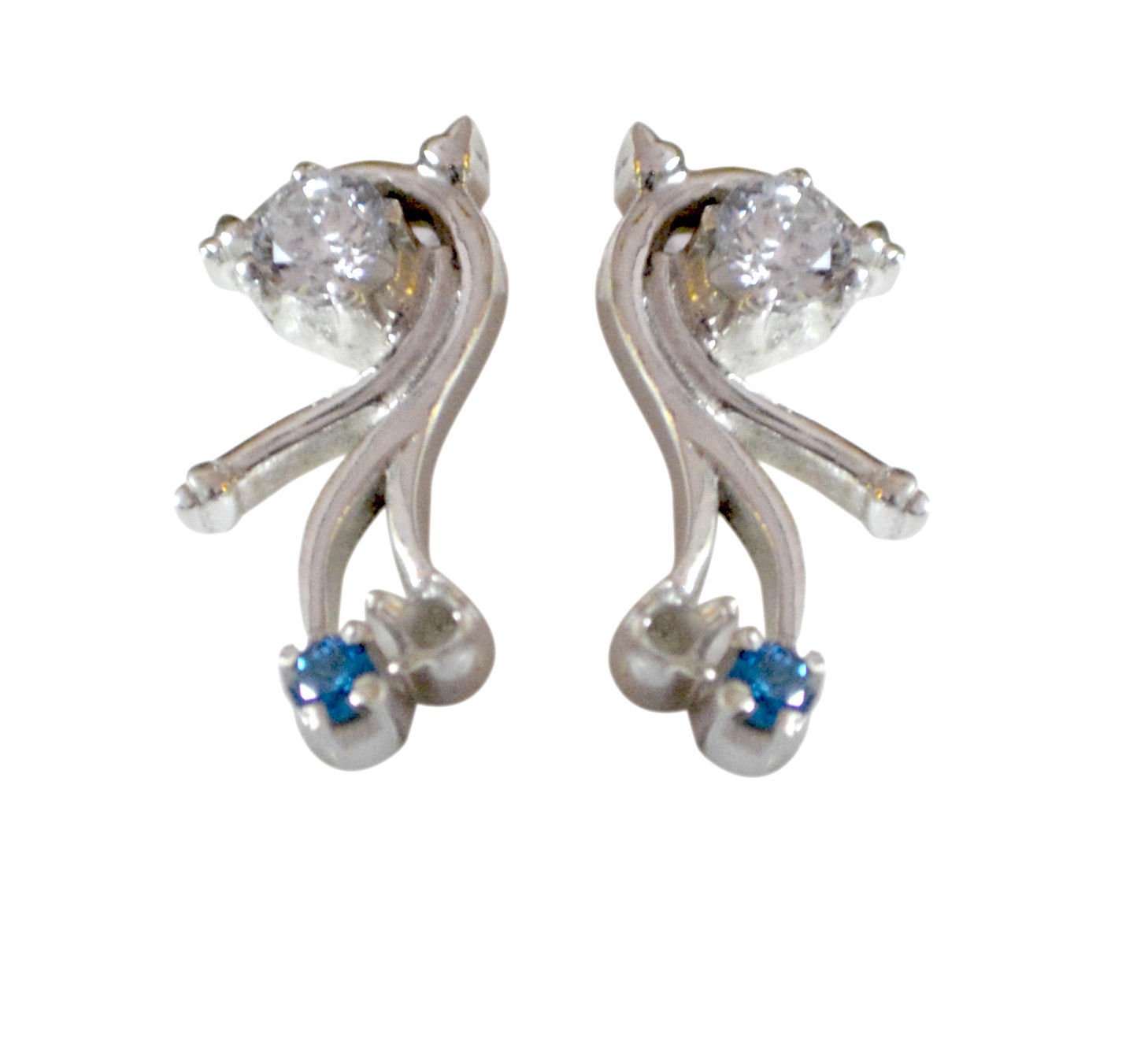 ideal Multi CZ 925 Solid Sterling Silver Multi Earring Natural indian US