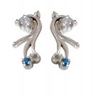 ideal Multi CZ 925 Solid Sterling Silver Multi Earring Natural indian US