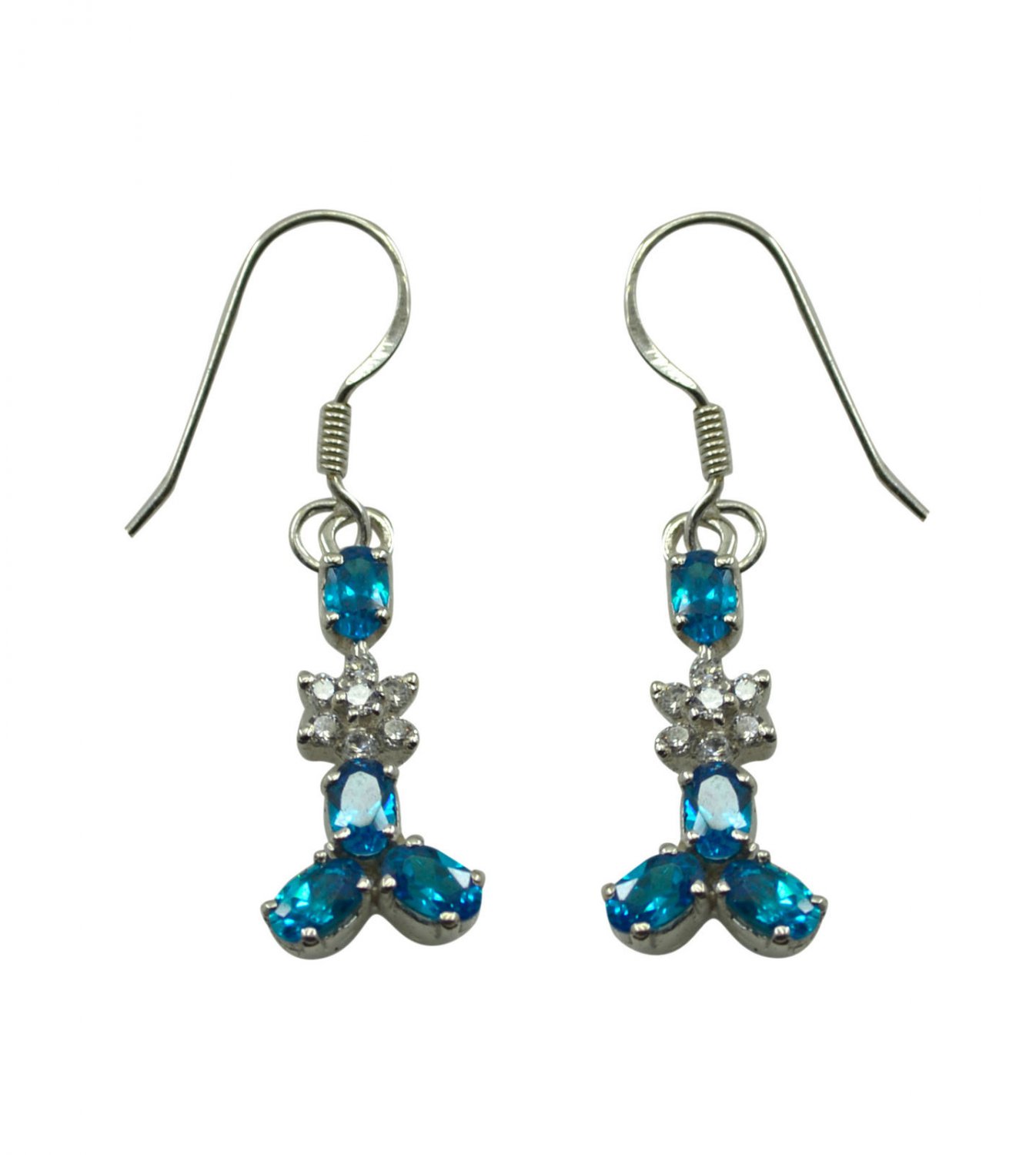 excellent Multi CZ 925 Solid Sterling Silver Multi Earring Natural supply US