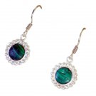 charming Malachite 925 Solid Sterling Silver Green Earring Natural usual US