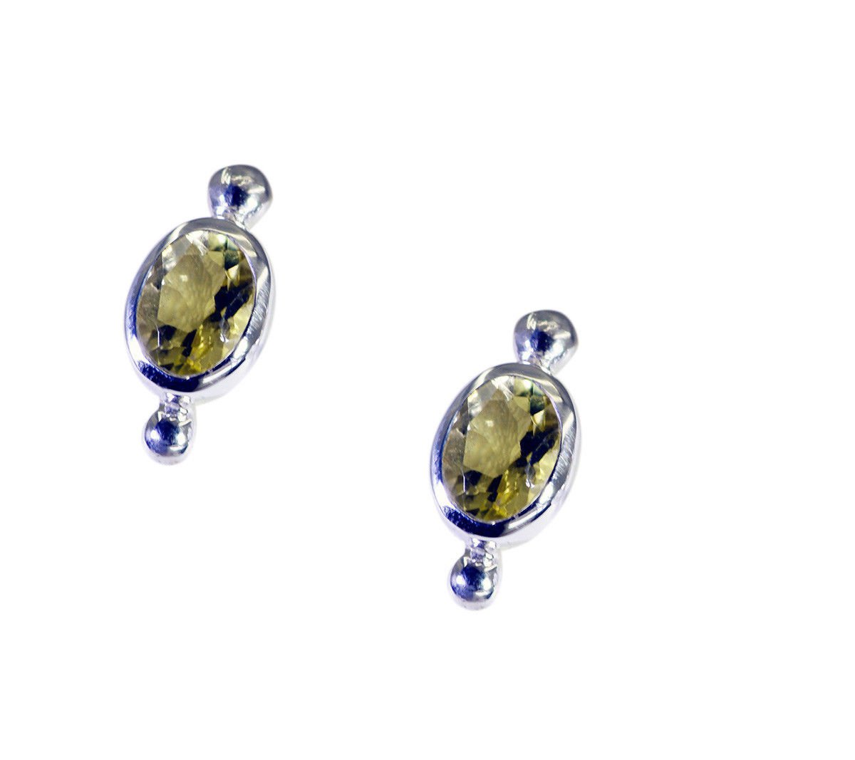 fine Lemon Quartz Solid Sterling Silver Yellow Earring genuine wholesale US
