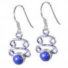 fine Lapis Lazuli 925 Solid Sterling Silver Blue Earring Natural supply US