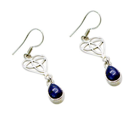 charming Lapis Lazuli 925 Solid Sterling Silver Blue Earring genuine jewelry US