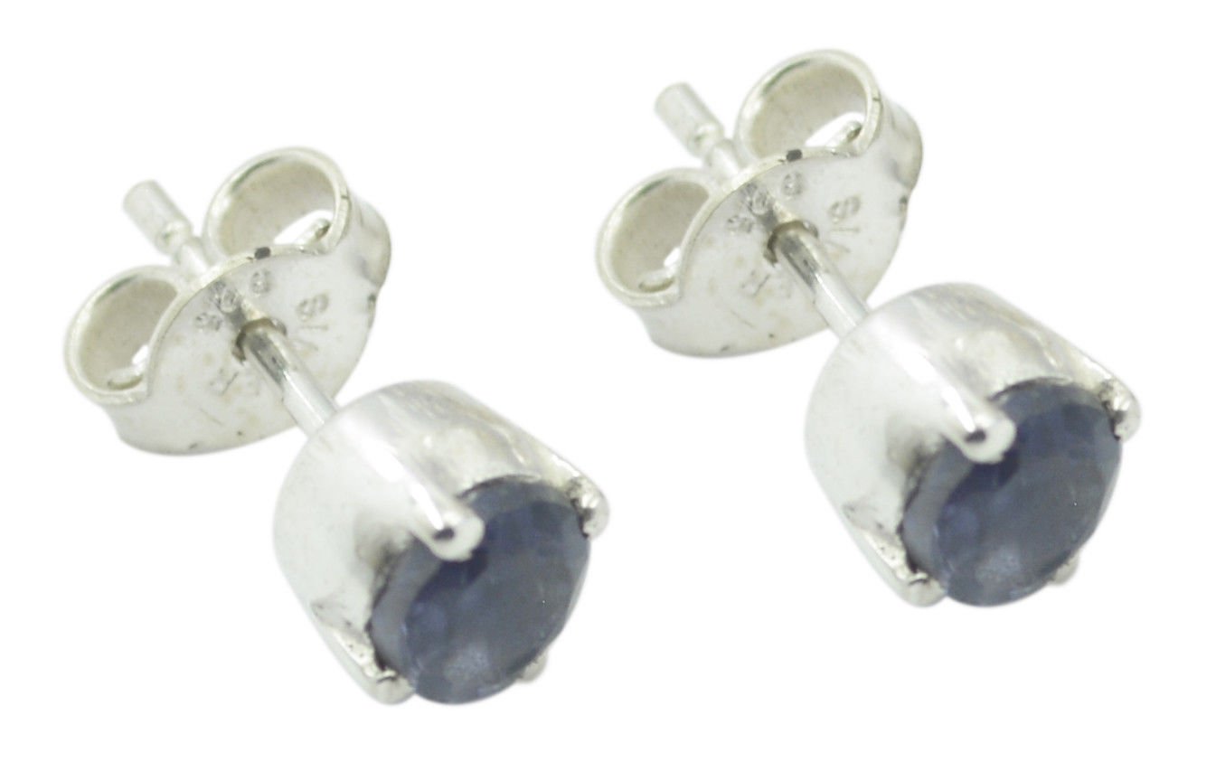 gorgeous Iolite 925 Solid Sterling Silver Blue Earring Natural gemstone US