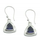 splendiferous Iolite 925 Solid Sterling Silver Blue Earring genuine indian US