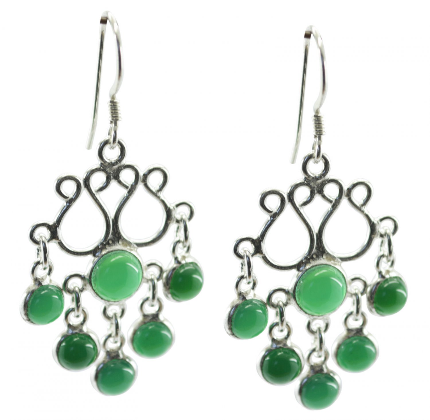ideal Green Onyx 925 Sterling Silver Green Earring genuine supply US