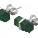 grand Green Onyx 925 Solid Sterling Silver Green Earring genuine handmade US