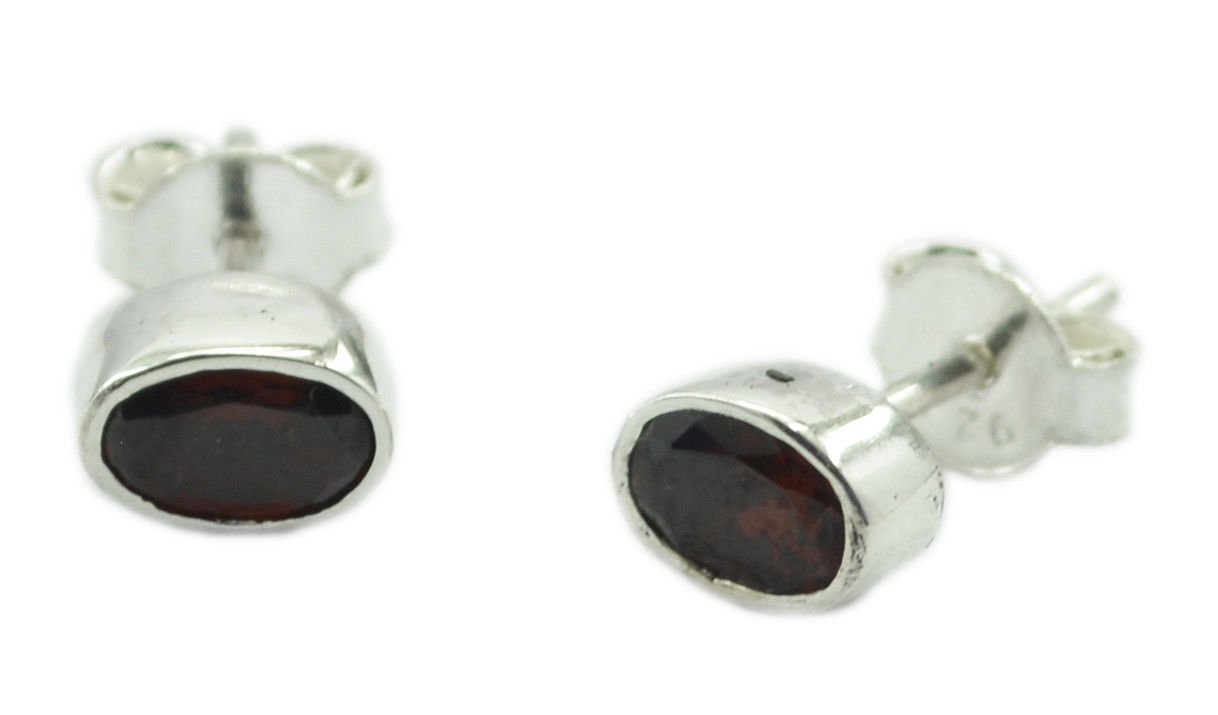 fine Garnet 925 Sterling Silver Red Earring genuine suppiler US