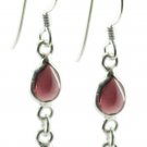 captivating Garnet 925 Sterling Silver Red Earring Natural jaipur US