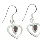 captivating Garnet 925 Sterling Silver Red Earring genuine indian US