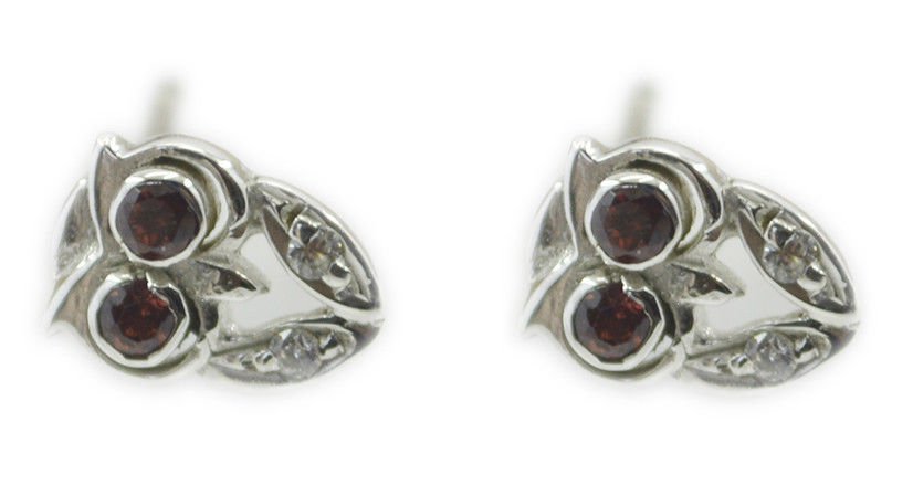 comely Garnet 925 Sterling Silver Red Earring Natural general US