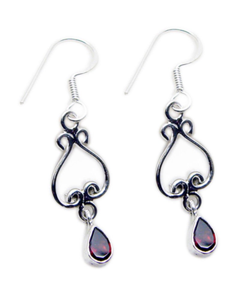 delicate Garnet 925 Sterling Silver Red Earring genuine exporter US