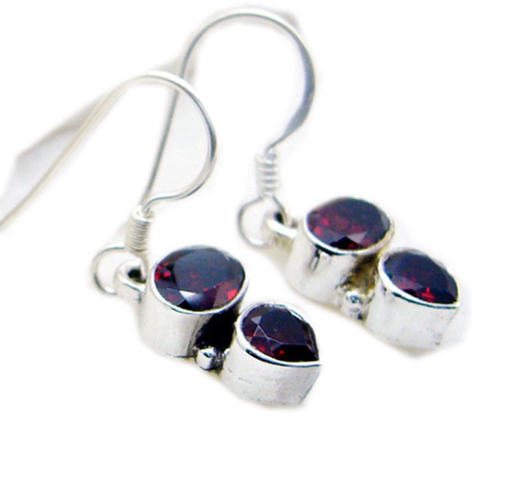 comely Garnet 925 Sterling Silver Red Earring Natural exporter US