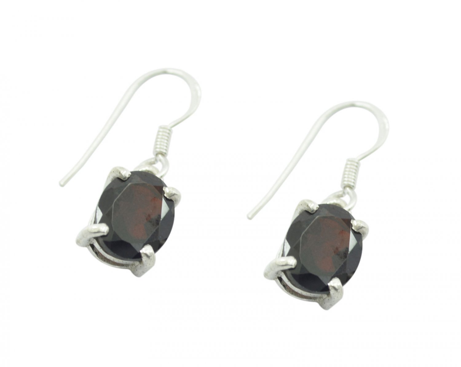 enticing Garnet 925 Solid Sterling Silver Red Earring genuine supplies US