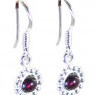 captivating Garnet 925 Solid Sterling Silver Red Earring genuine indian US