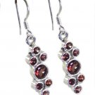 bewitching Garnet 925 Solid Sterling Silver Red Earring Natural india US