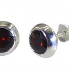 appealing Garnet 925 Solid Sterling Silver Red Earring genuine jaipur US