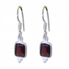 inviting Garnet 925 Solid Sterling Silver Red Earring Natural generally US