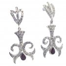 excellent Garnet 925 Solid Sterling Silver Red Earring Natural gemstones US