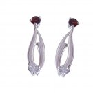 charming Garnet 925 Solid Sterling Silver Red Earring Natural jaipur US