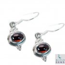 delicate Garnet 925 Solid Sterling Silver Red Earring Natural casually US