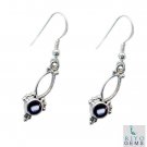 charming Garnet 925 Solid Sterling Silver Red Earring genuine normaly US