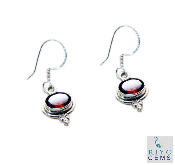 splendid Garnet 925 Solid Sterling Silver Red Earring Natural gemstone US
