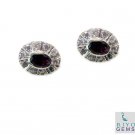 resplendent Garnet 925 Solid Sterling Silver Red Earring Natural india US