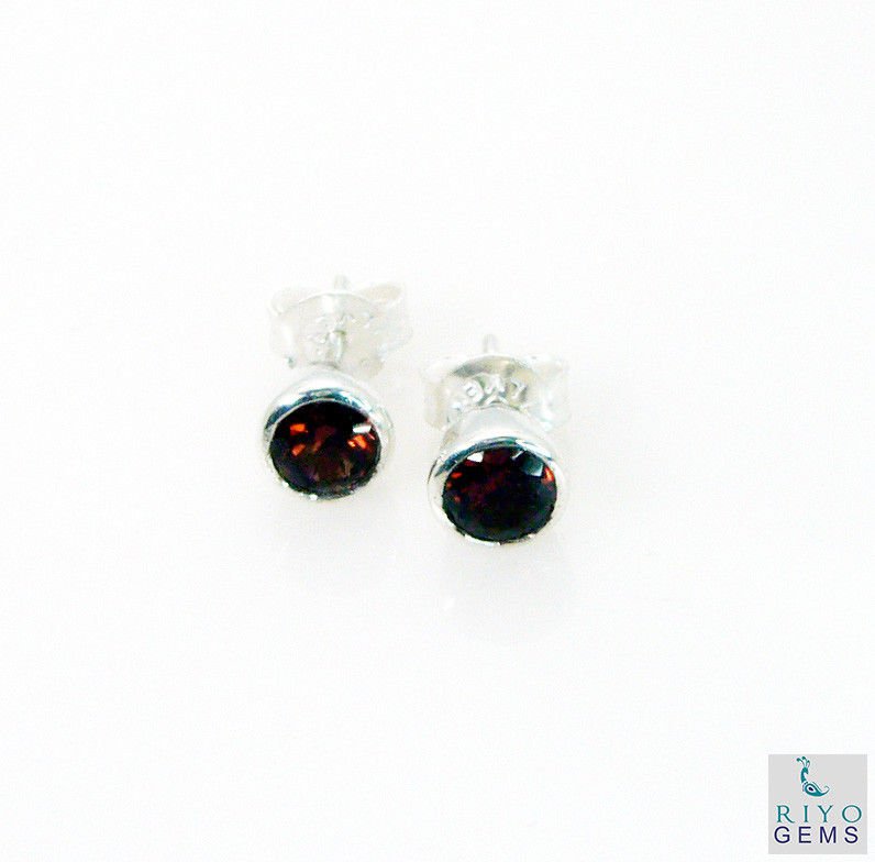 gorgeous Garnet 925 Solid Sterling Silver Red Earring Natural handcrafted US