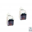 attractive Garnet 925 Solid Sterling Silver Red Earring genuine handmade US