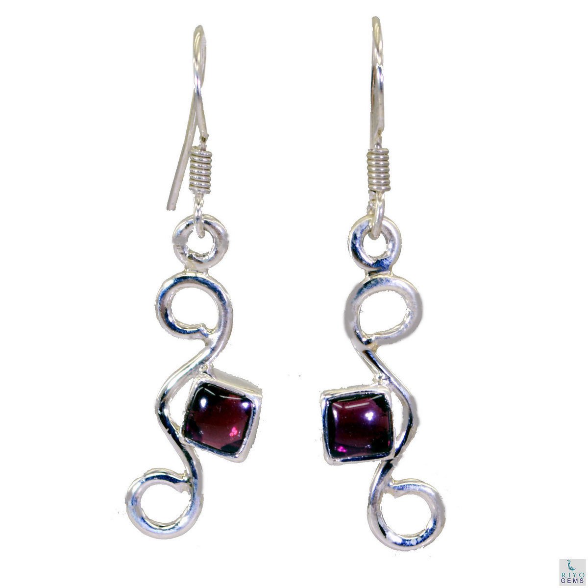 excellent Garnet 925 Solid Sterling Silver Red Earring Natural gemstone US
