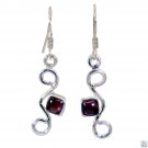 excellent Garnet 925 Solid Sterling Silver Red Earring Natural gemstone US