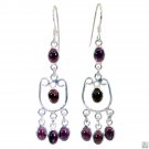charming Garnet 925 Solid Sterling Silver Red Earring Natural wholesale US
