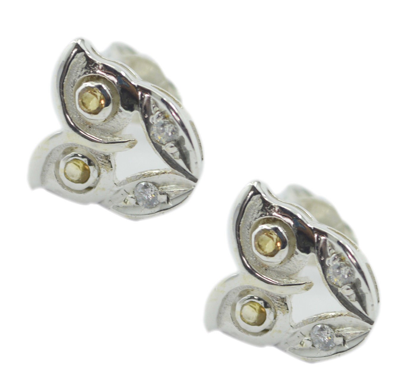 pleasing Citrine 925 Sterling Silver Yellow Earring Natural freely US