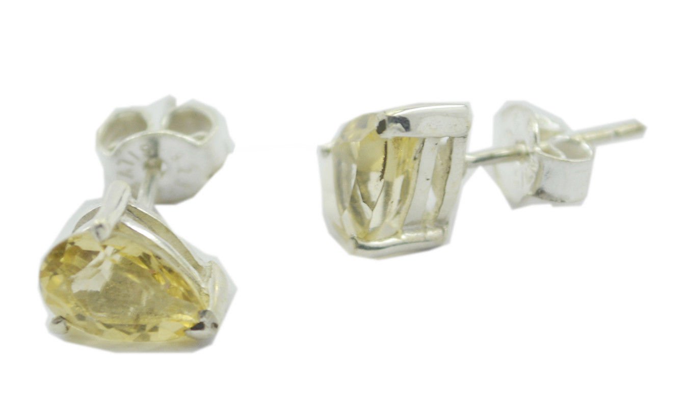 attractive Citrine 925 Sterling Silver Yellow Earring Natural easily US