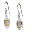 excellent Citrine 925 Solid Sterling Silver Yellow Earring genuine gemstone US