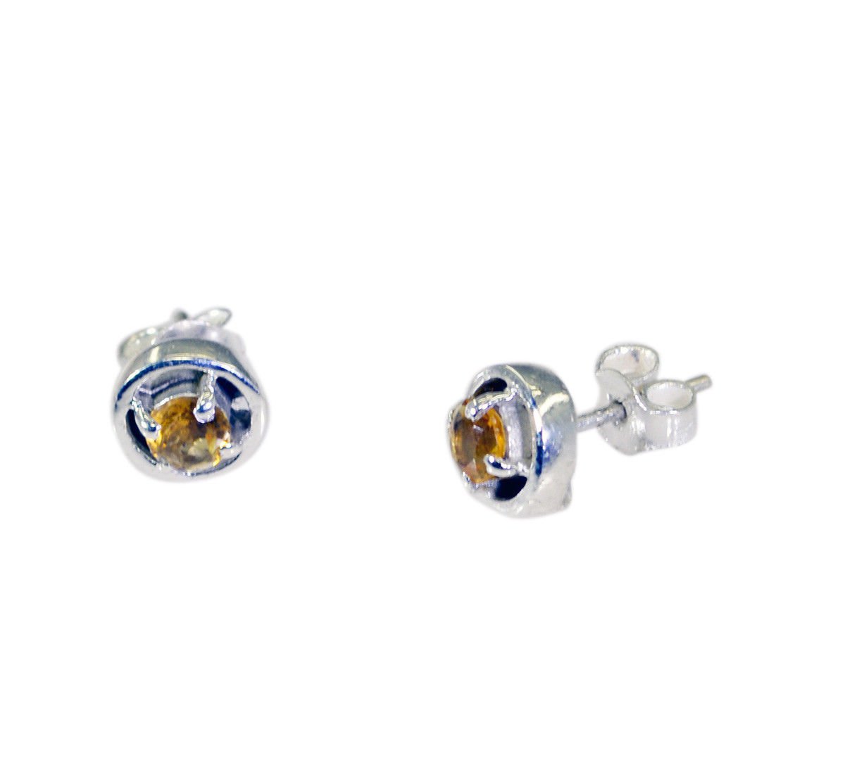 resplendent citrine 925 Solid Sterling Silver Yellow Earring genuine usually US