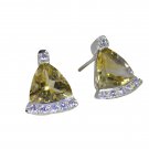 inviting citrine 925 Solid Sterling Silver Yellow Earring Natural gemstones US