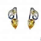 delicate Citrine 925 Solid Sterling Silver Yellow Earring Natural handmade US