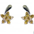 cute Citrine 925 Solid Sterling Silver Yellow Earring genuine wholesales US