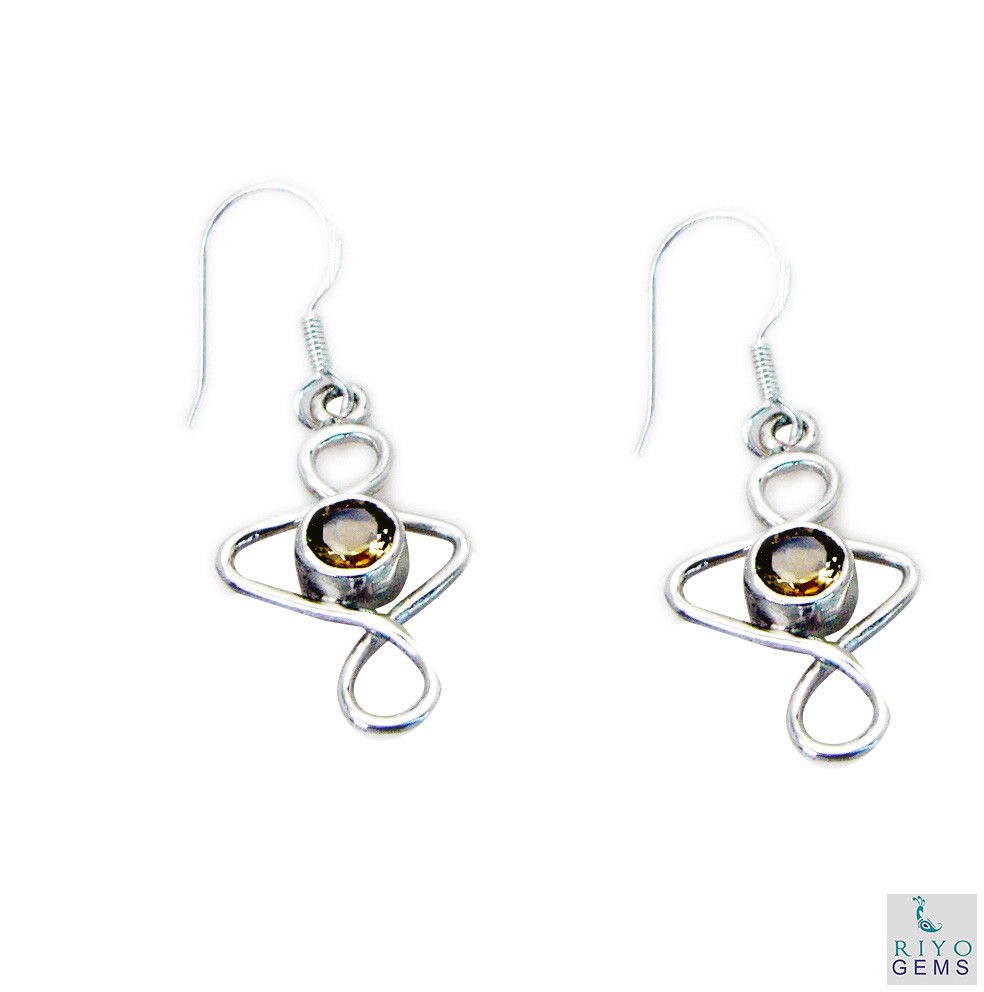 appealing Citrine 925 Solid Sterling Silver Yellow Earring Natural exporter US