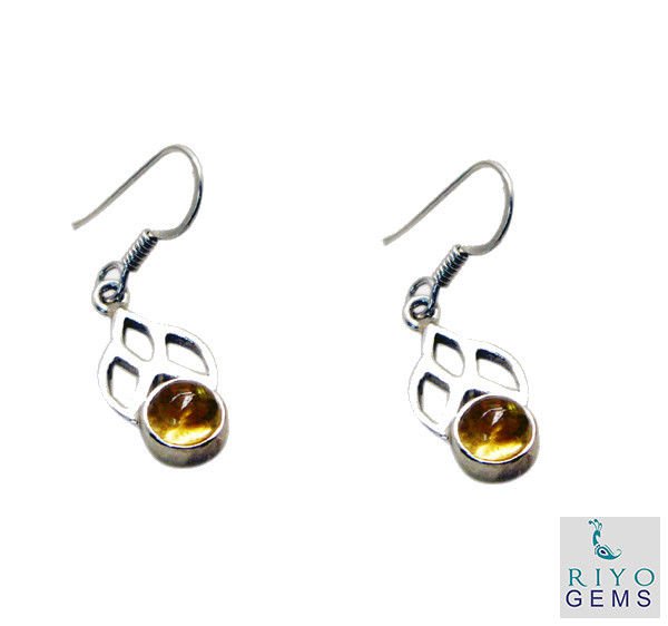 splendid Citrine 925 Solid Sterling Silver Yellow Earring Natural jewelry US
