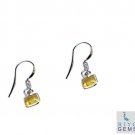 bonnie Citrine 925 Solid Sterling Silver Yellow Earring Natural suppiler US