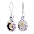inviting Citrine 925 Solid Sterling Silver Yellow Earring genuine general US