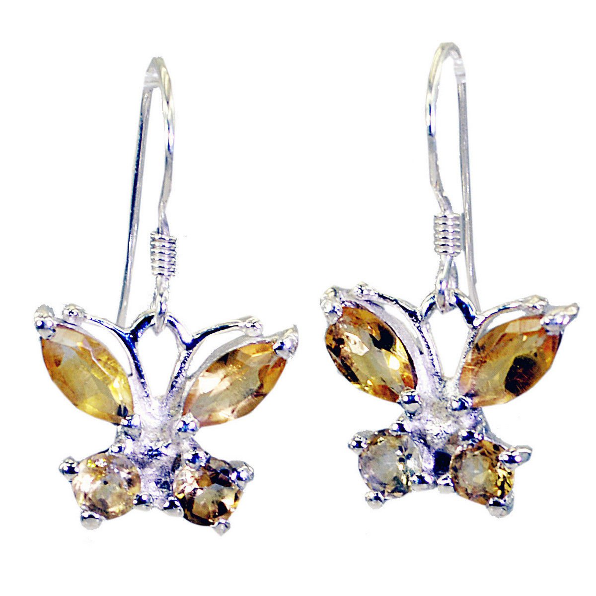 excellent Citrine 925 Solid Sterling Silver Yellow Earring Natural usually US