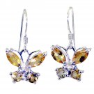 excellent Citrine 925 Solid Sterling Silver Yellow Earring Natural usually US