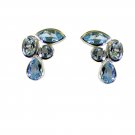 comely Blue Topaz 925 Sterling Silver Blue Earring Natural wholesales US