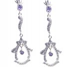 exquisite Amethyst 925 Solid Sterling Silver Purple Earring Natural jaipur US