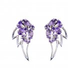 handsome Amethyst 925 Solid Sterling Silver Purple Earring Natural supply US